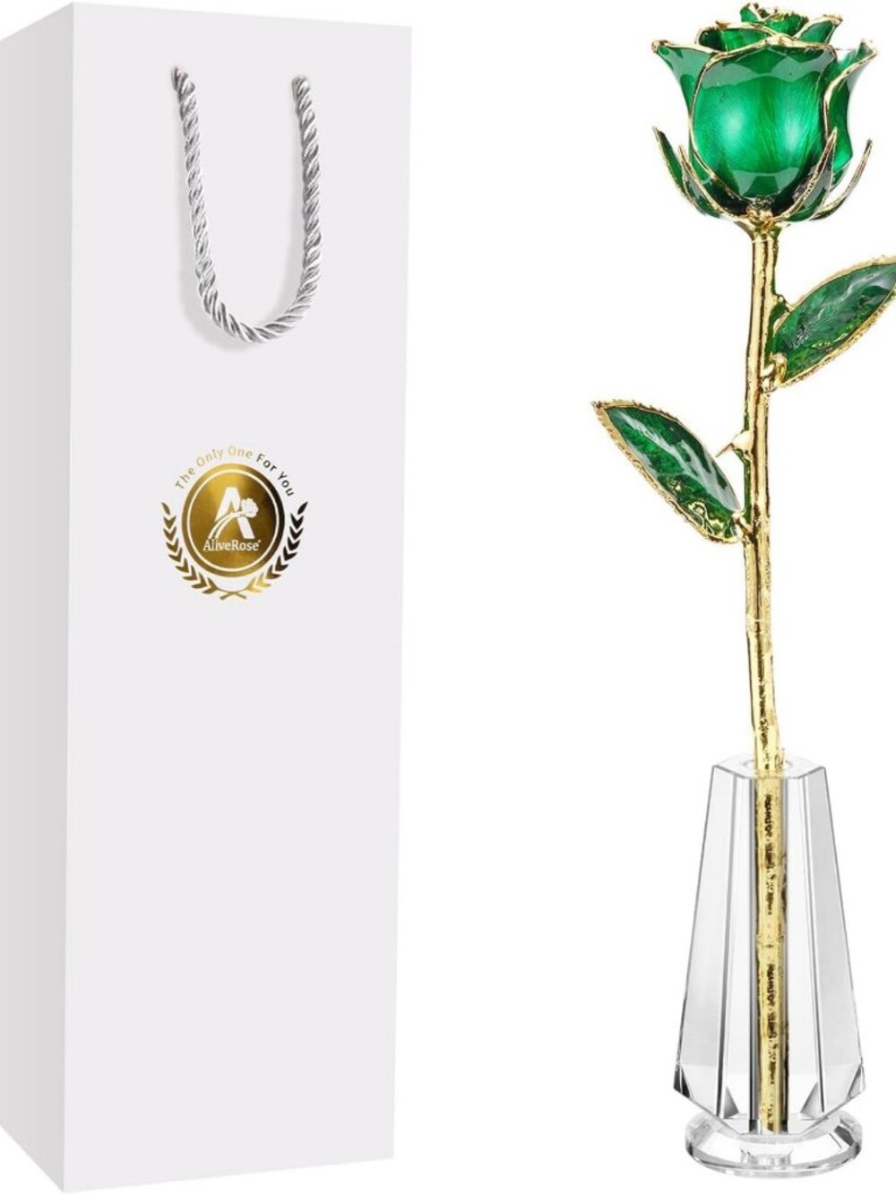 24K Gold Dipped Real Rose - Unique Gift for Anniversary, Valentine's, Mother's